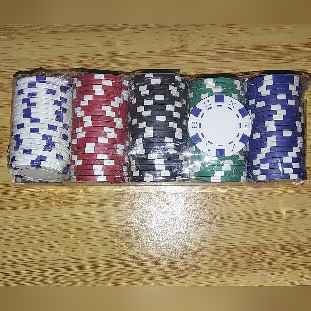 Cardinal Industries Poker Chips With Stackable Holding Tray 98 Count
